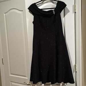 Black sparkly dress.